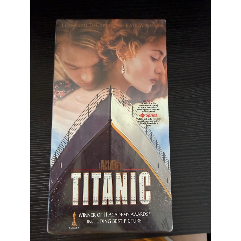 Titanic VHS 1998 Movie Factory Sealed New James Cameron Leonardo DiCaprio THX